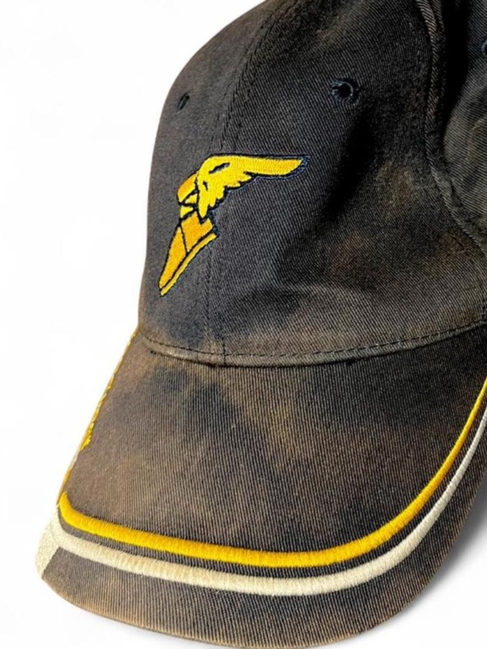 Vintage Goodyear Wingfoot Hat Faded Snapback Distressed Made in USA